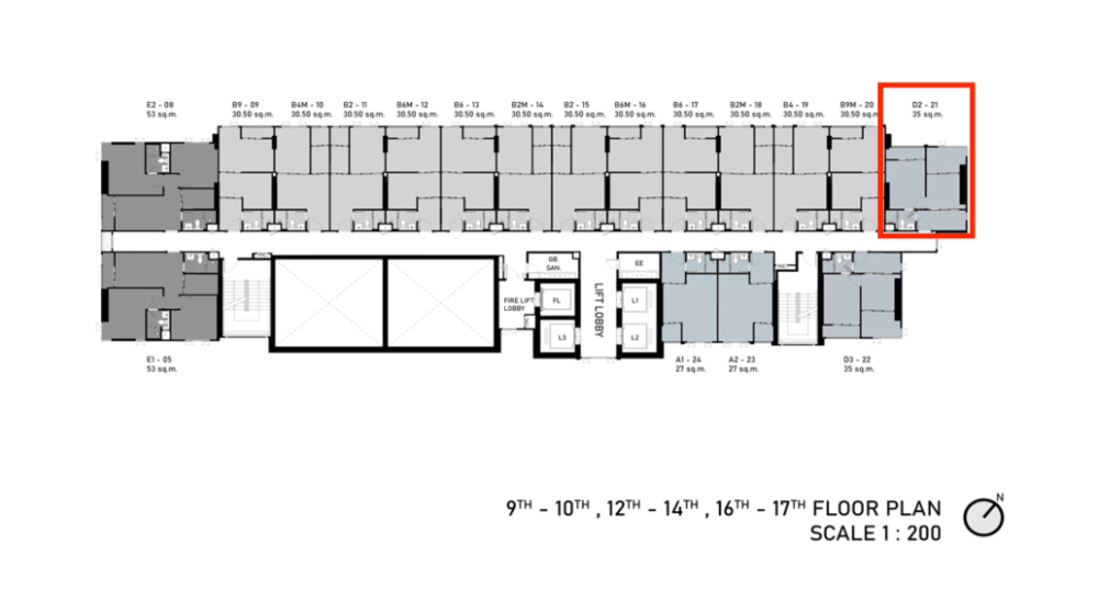 Sale DownCondoOnnut, Udomsuk : Aspire onnut-35 sqm. 1 bed+ (Plus) Floor 14, corner room 092-545-6151 (Tim)