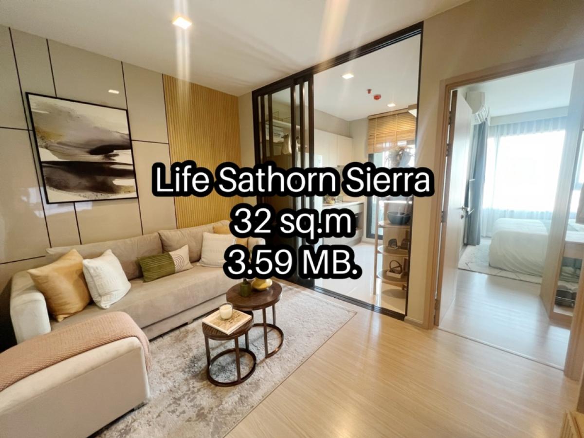 For SaleCondoThaphra, Talat Phlu, Wutthakat : Pro room !! 32 sqm 1 bed, Life Sathorn, Sathorn 3.39 Milk. Call 081-2476649