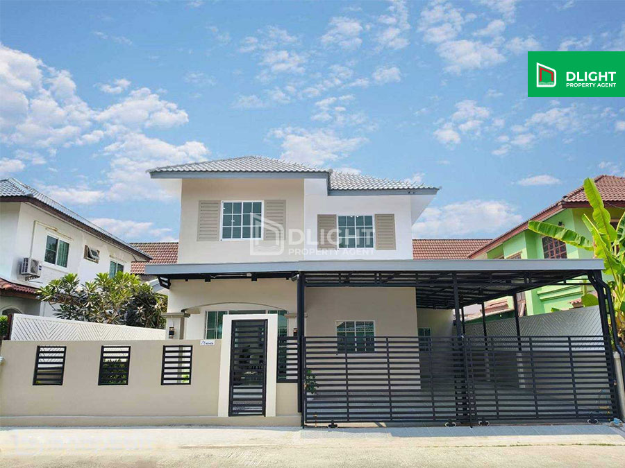 For SaleHouseMin Buri, Romklao : House for sale KC CACE HOM 12 Nimit Mai, Khlong Sam Wa, 50 sq.w. 5 bedrooms, 2 bathrooms, 3 car parks, new renovated cars, ready to live, good location, shady, suitable for large families. Great value only 3.55 million