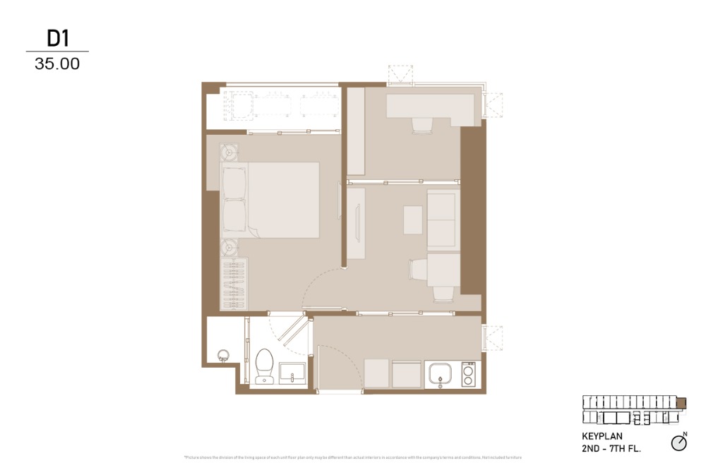 Sale DownCondoOnnut, Udomsuk : ⚜️ Urgent!!! One bedroom plus, special plan, corner room, cant find it anymore 0844595163 ⚜️