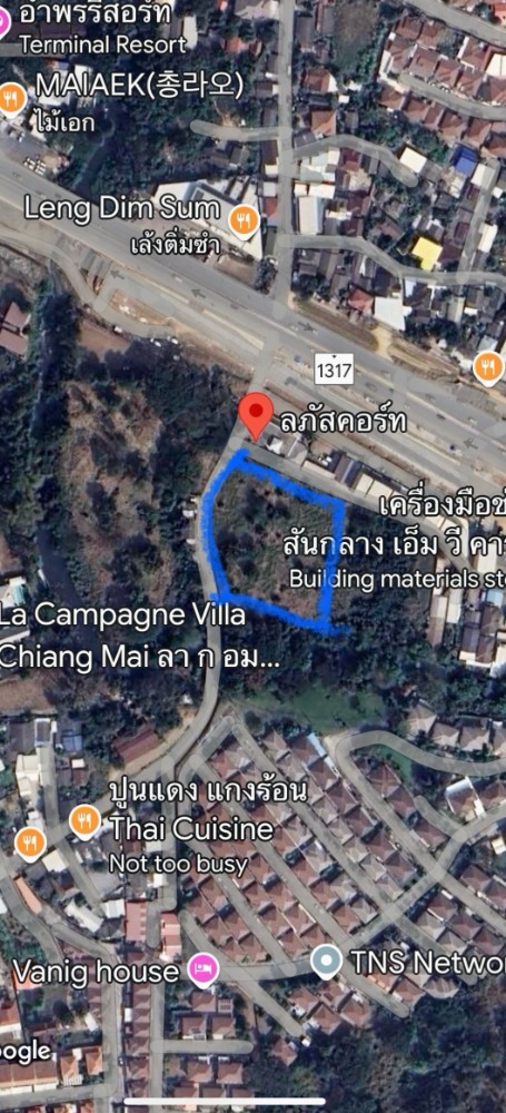 ขายที่ดินเชียงใหม่ : ที่ดิน 4-0-40 ไร่ ถ.ดอนจั่น ห่างสนามบิน 11 กม. จ.เชียงใหม่