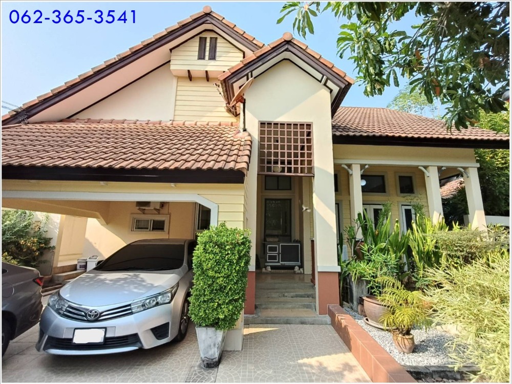 For SaleHousePathum Thani,Rangsit, Thammasat : 🔥 Urgent sale! 1 -storey detached house, playing at the Village, Private Home, Wangkul, a beautiful house with trees + fish ponds to add feng shui ✨