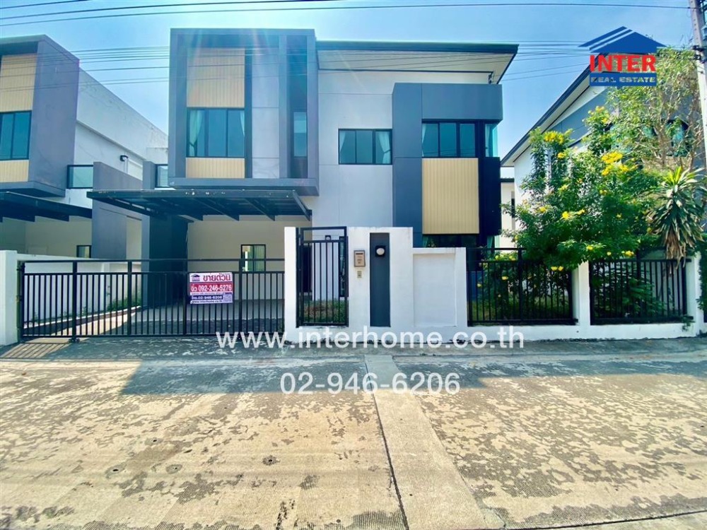 For SaleHousePathum Thani,Rangsit, Thammasat : 2-storey house 38.5 sq.w., The Prime Village, Rangsit-Khlong 3, near DD Marche Market, Soi Rangsit-Nakhon Nayok 68, Rangsit-Nakhon Nayok Road, Lam Luk Ka Thanyaburi Road, Pathum Thani