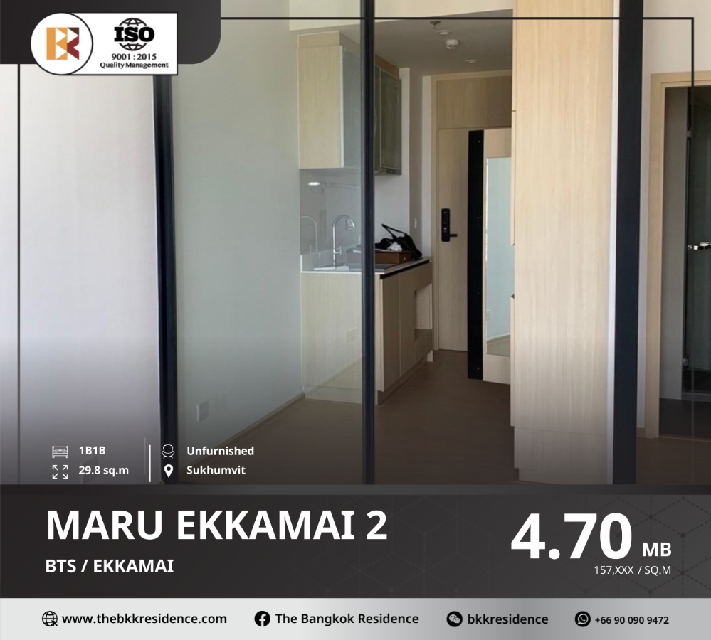 For SaleCondoSukhumvit, Asoke, Thonglor : Maru Ekkamai 2, The Only Pet-Friendly Condo in Ekkamai near BTS Ekkamai