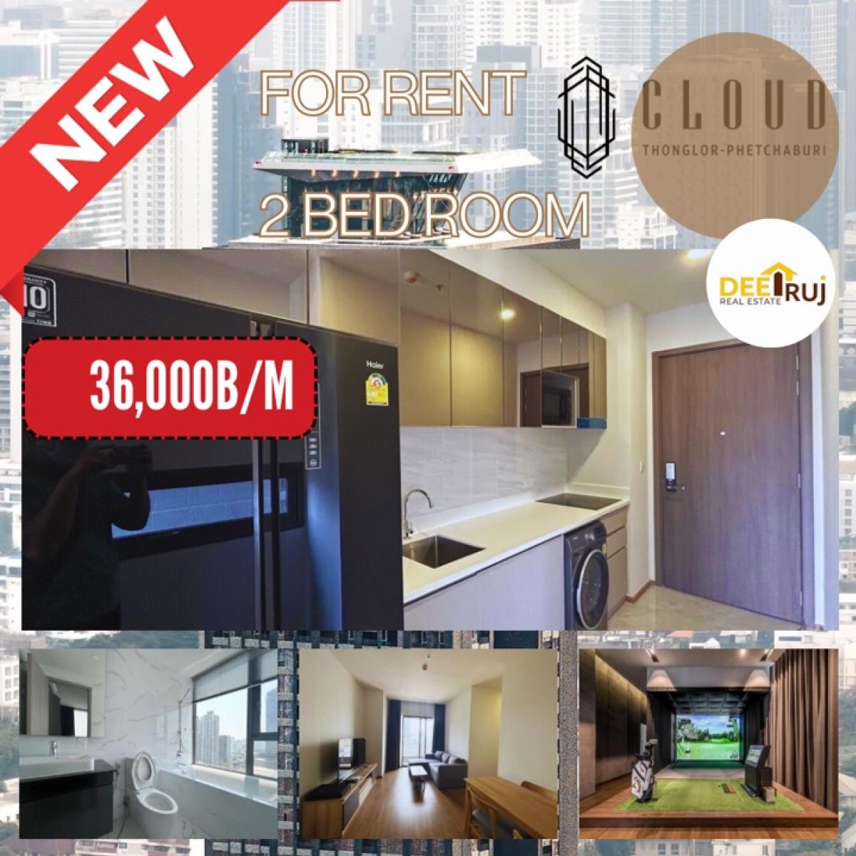 For RentCondoRama9, Petchburi, RCA : Rent Rent Condo Cloud Thonglor-Phetchaburi 2Bedroom