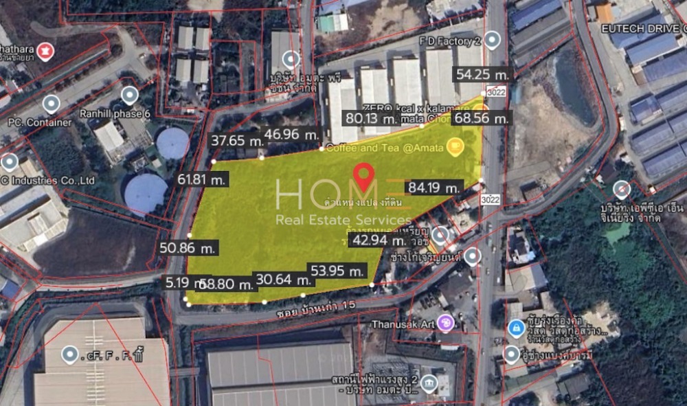 For SaleLandPattaya, Bangsaen, Chonburi : Land in Amata Industrial Estate Chonburi / (SALE) NEWC420