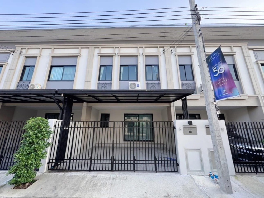 For RentTownhouseMin Buri, Romklao : 🏡🍁town Home for Rent & GT; & GT; Grandverona Ramkhamhaeng - Romklao & GT; 2-story townhome, 3 bedrooms, 22 sq.w., new furniture house #LV-MO1303