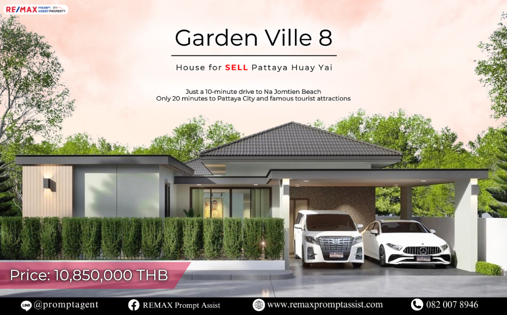 For SaleHousePattaya, Bangsaen, Chonburi : 🌟 For Sale: Gardenville Pattaya – Last Unit Available! 🏡✨