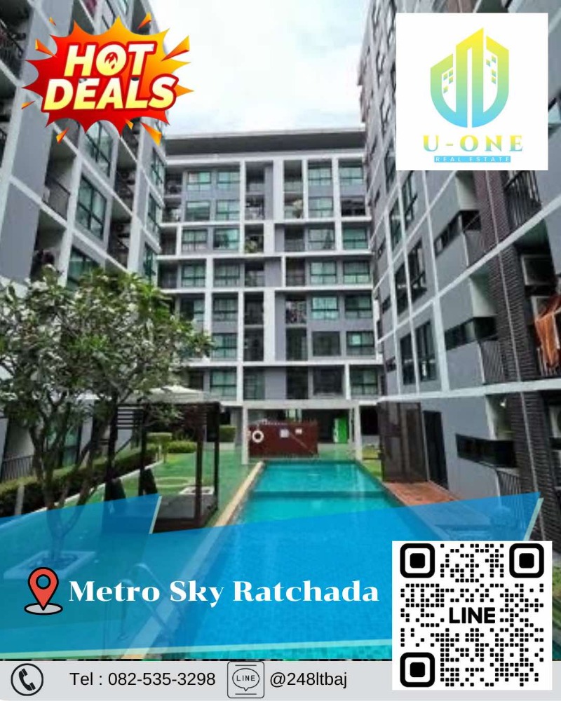 For SaleCondoRatchadapisek, Huaikwang, Suttisan : 📍🔥For sale: Condo Metro Sky Ratchada (Metro Sky Ratchada)