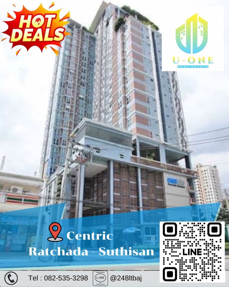 For SaleCondoRatchadapisek, Huaikwang, Suttisan : 📍🔥For sale: Condo Centric Ratchada - Sutthisan (Centric Ratchada - Sutthisan)