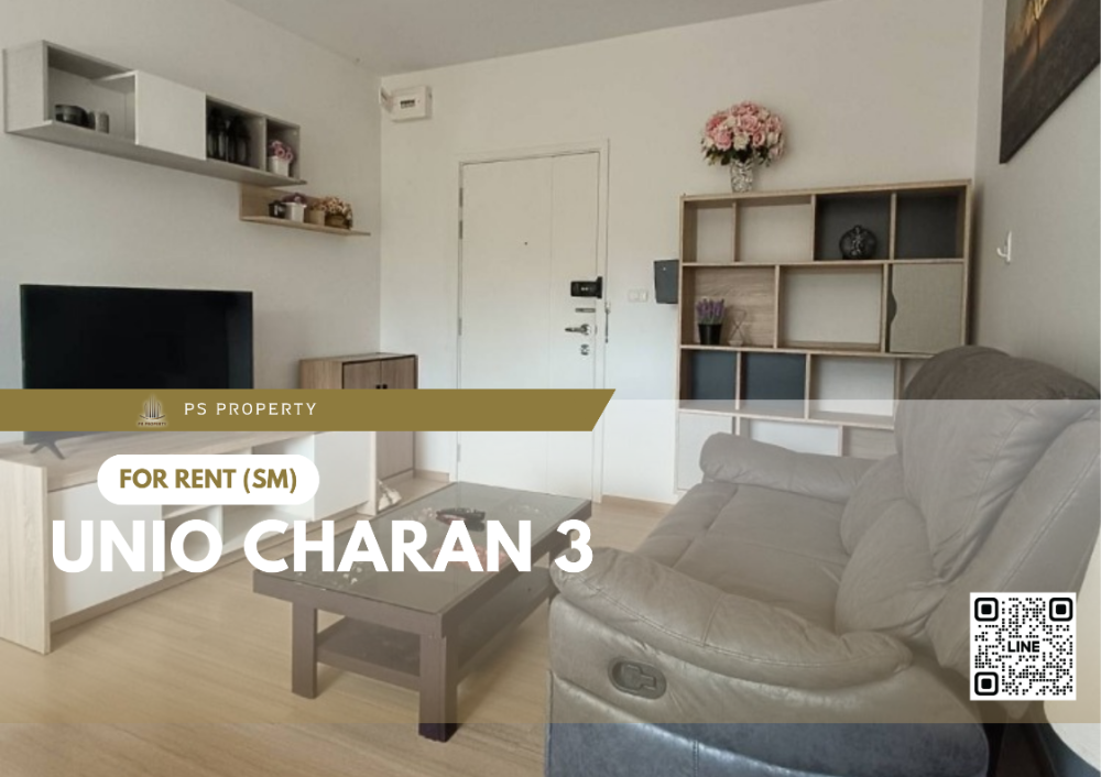 For RentCondoPinklao, Charansanitwong : For rent 🔥 Unio Charan 3 🔥 near BTS Talat Phlu, complete with furniture and electrical appliances.