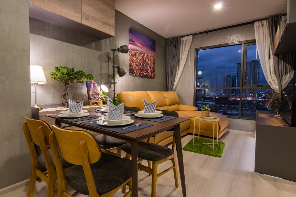 For RentCondoOnnut, Udomsuk : Condo for rent, 2 bedrooms, near BTS Phra Khanong, beautifully decorated in Loft style