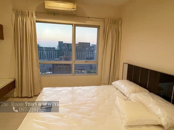 For RentCondoLadprao, Central Ladprao : Condo for rent, The Room Ratchada, high floor, near MRT Lat Phrao 290 m., ready to move in 📞0972161939