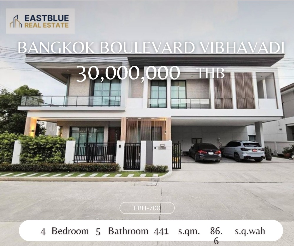 For SaleHousePathum Thani,Rangsit, Thammasat : For sale/rent: Luxury detached house for rent, Bangkok Boulevard, Vibhavadi-Phahon Yothin