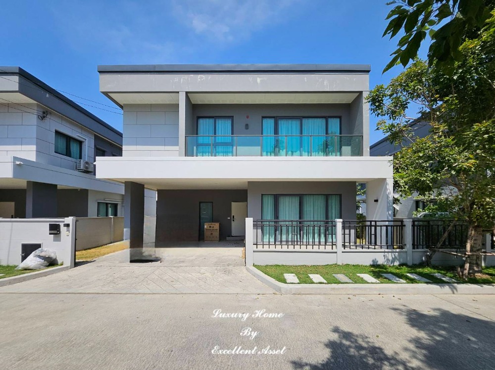 For RentHouseBangna, Bearing, Lasalle : 📣REAL EN: Clementine House near My Home, Ikea, Cleveland Impressive 𝐒𝐜𝐡𝐨𝐨𝐥 The front of the house faces south. Beautifully decorated, complete with furniture, ready to move in, only 110,000