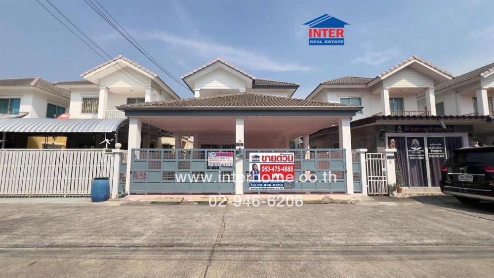 For SaleHouseMin Buri, Romklao : 2-storey detached house, 41.2 sq.w., Chakrawil Village, Nong Chok, Soi Chueamsamphan 29, Suwinthawong Road, Chueamsamphan Road, Nong Chok District, Bangkok