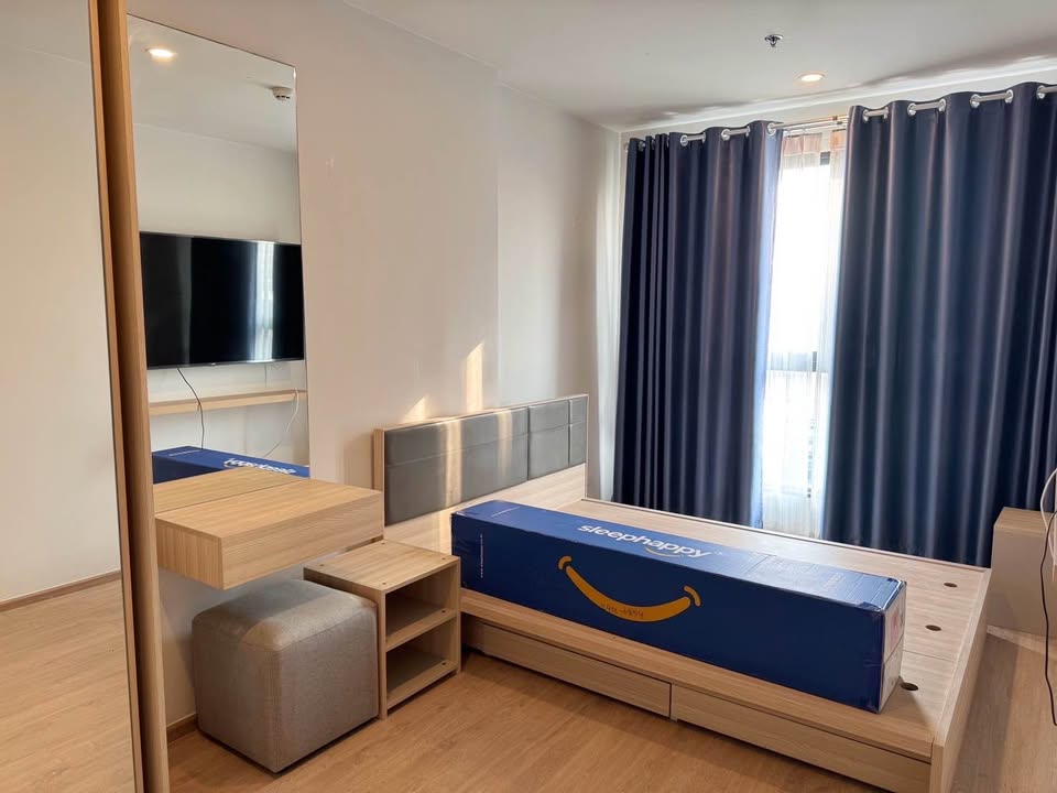 For RentCondoBangna, Bearing, Lasalle : 📢🌈FOR RENT>> I Deo O2 Bangna>> Floor 12A, room size 33 sq m, balcony view with bedroom facing the common area, near BTS Bangna #LV-MO1314