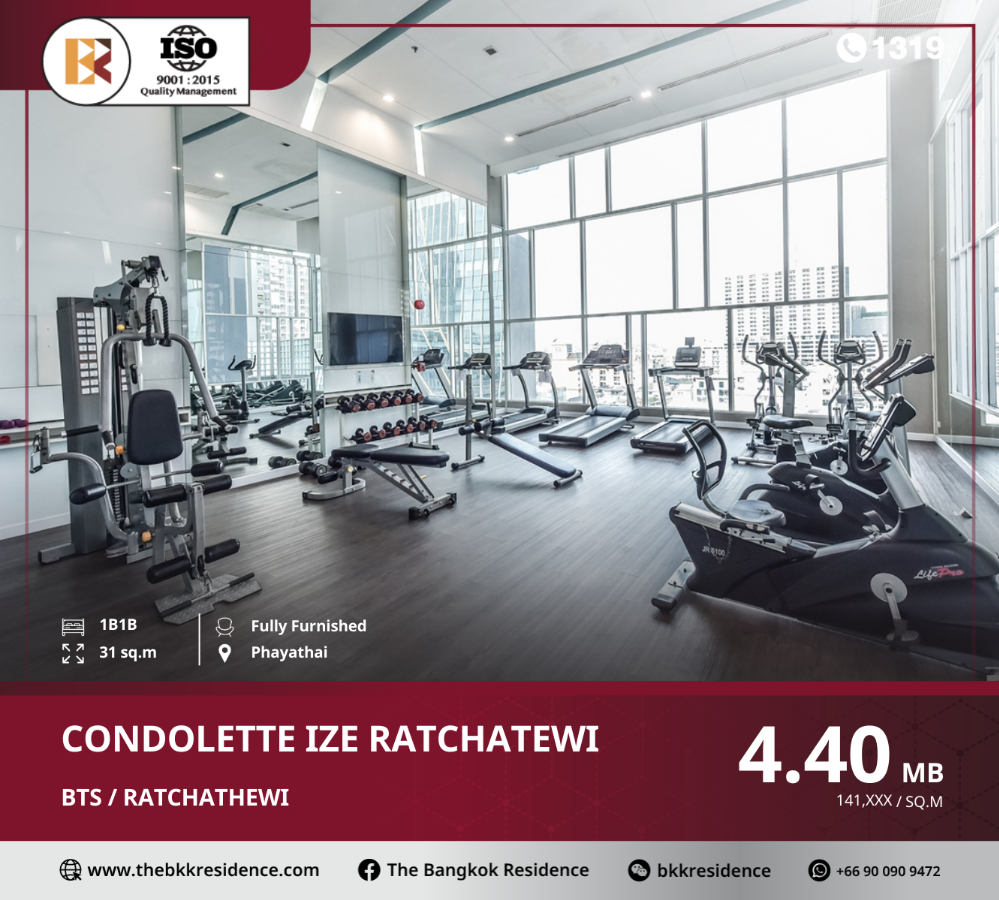 For SaleCondoRatchathewi,Phayathai : Condolette Ize Ratchathewi - Prime City Location Near BTS Ratchathewi