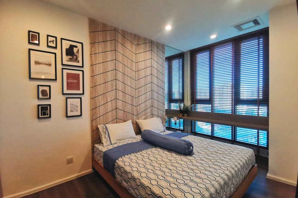 For RentCondoOnnut, Udomsuk : Condo for rent: Whizdom 101 Essence Sukhumvit [Whizdom 101 Essence Sukhumvit] Beautiful room, good price, convenient transportation, fully furnished, ready to move in immediately, make an appointment to view the room.