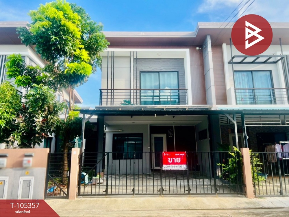 For SaleHouseRathburana, Suksawat : Townhouse for sale, Natura Trend Village, Pracha Uthit 90, Phra Samut Chedi, Samut Prakan, ready to move in