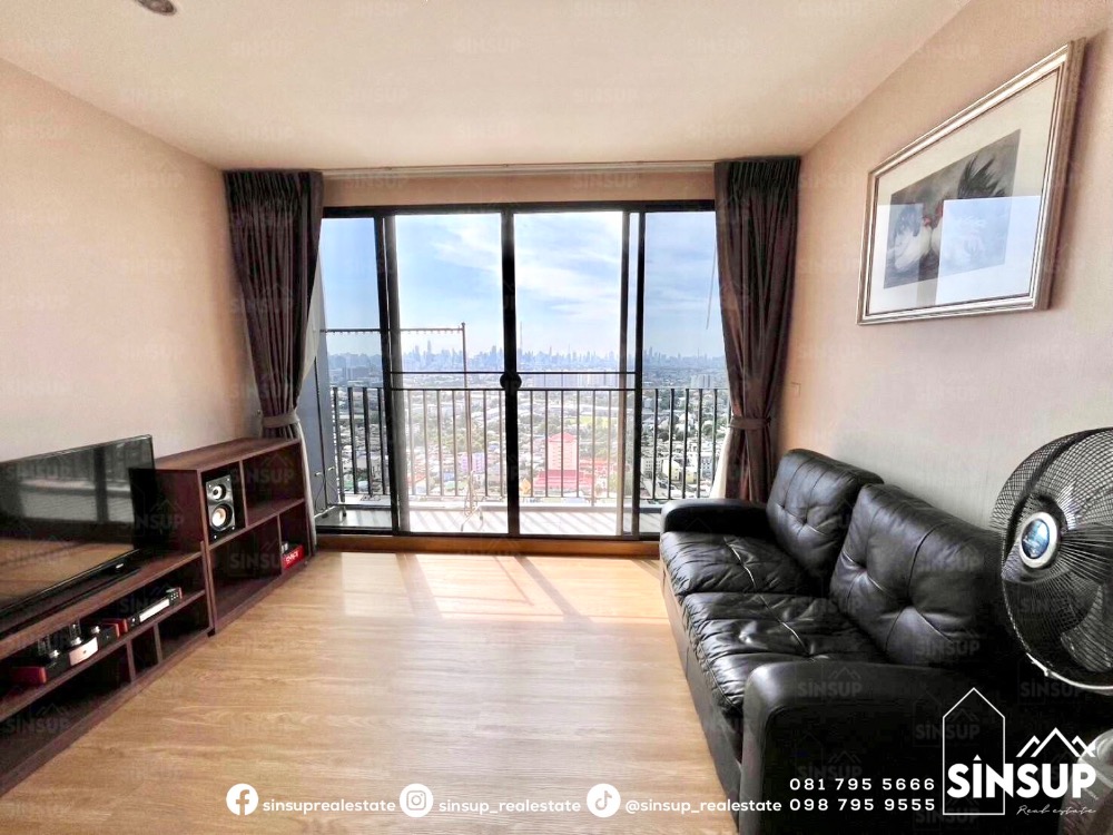 For RentCondoBang Sue, Wong Sawang, Tao Pun : ⭐️ For rent 𝐓𝐡𝐞 𝐓𝐫𝐞𝐞 𝐈𝐧𝐭𝐞𝐫𝐜𝐡𝐚𝐧𝐠𝐞 Beautiful view, see the curve of the Chao Phraya River, complete electrical appliances