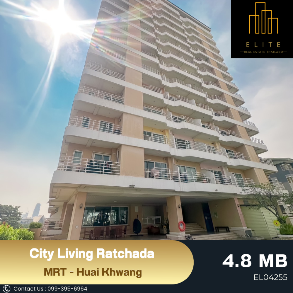 For SaleCondoRatchadapisek, Huaikwang, Suttisan : 💥 Urgent sale City Living Ratchada, great price 💯 Beautiful room, ready to move in, convenient transportation, near MRT-Thailand Cultural Centre 🚄