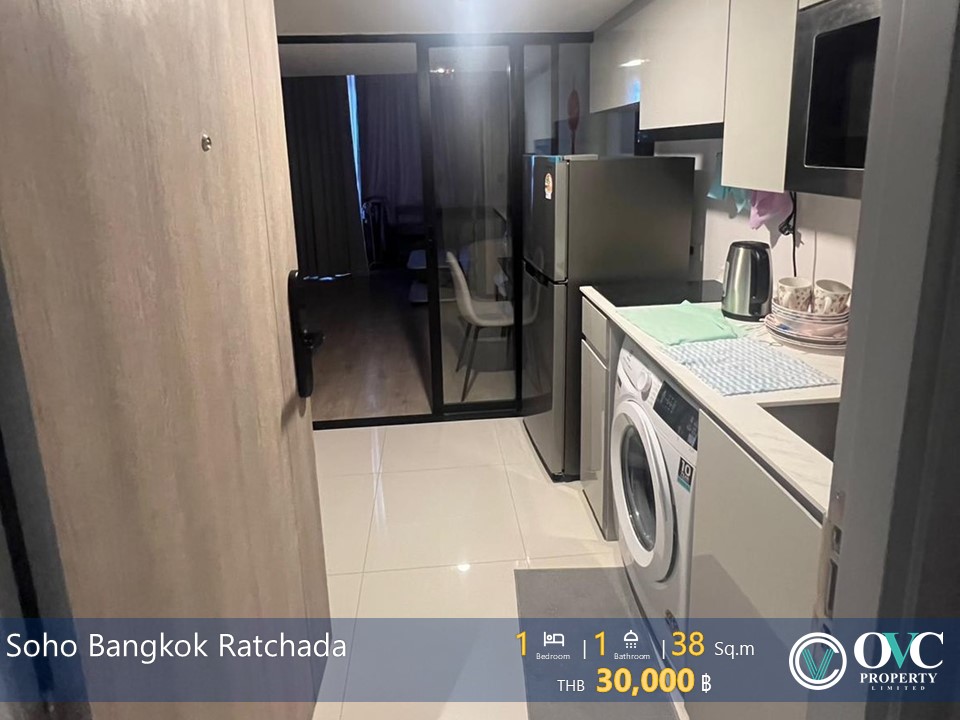 For RentCondoRatchadapisek, Huaikwang, Suttisan : Ready for rent @Soho Bangkok Ratchada