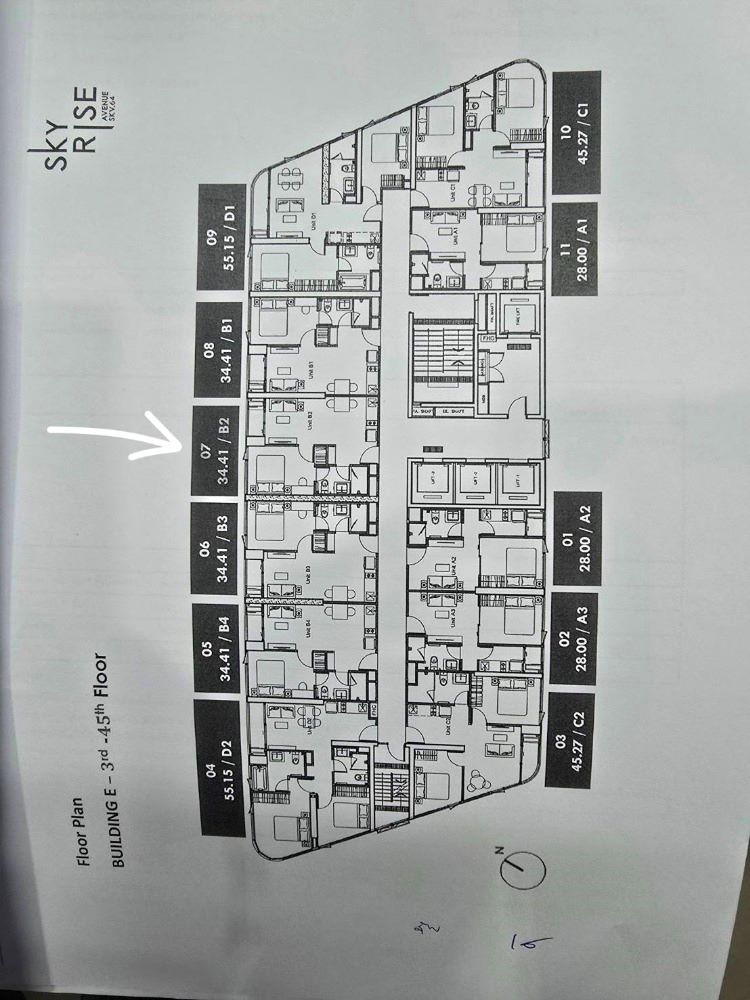 Sale DownCondoOnnut, Udomsuk : Selling a condo for sale in the corner of Sky Ryes Avenue, Sukhumvit 64, 11th floor, good location, convenient transportation, near BTS Punnawithi