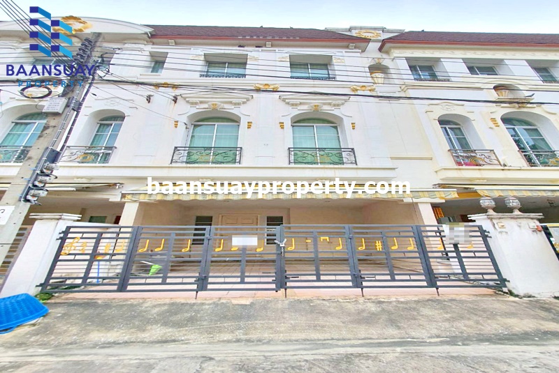 For RentTownhouseRama3 (Riverside),Satupadit : 3 -story townhome for rent, Rama 3 Road, near the Industrial Ring Bridge