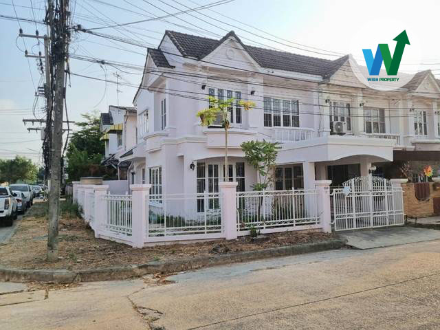 For SaleHousePathum Thani,Rangsit, Thammasat : Townhouse for sale behind 2nd floor corner 33.8 sq.w., Varomot, ready to live in Chaiyapruek Busarin, Rangsit, Khlong 2