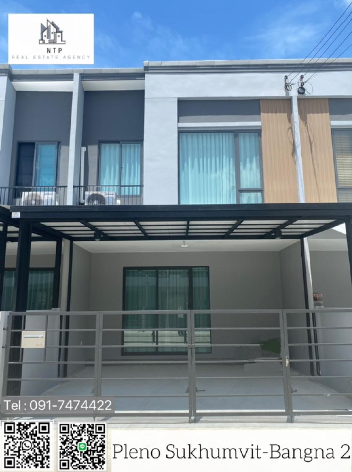 ให้เช่าทาวน์เฮ้าส์/ทาวน์โฮมบางนา แบริ่ง ลาซาล : 📢🏡ให้เช่า Townhome ตกแต่งสวย โครงการใหม่ พร้อมเข้าอยู่ ใกล้ Mega bangna เพียง 4 นาที ยินดีรับสัตว์เลี้ยง🐶🐈📍หมู่บ้าน Pleno สุขุมวิท-บางนา 2