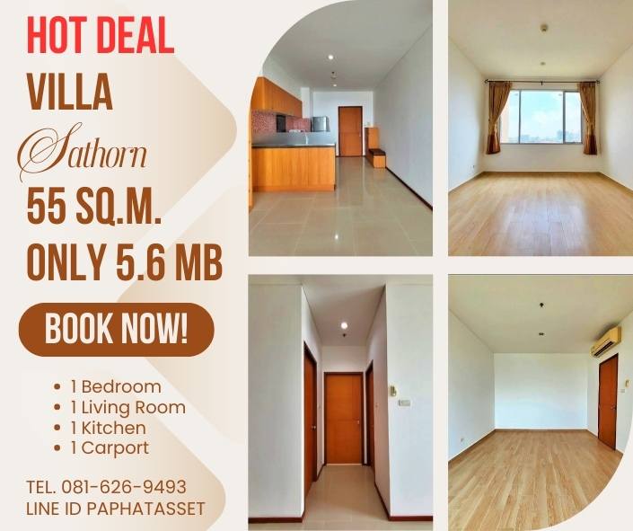 For SaleCondoWongwianyai, Charoennakor : Sell ​​Villa Sathon, large room with special promotions.