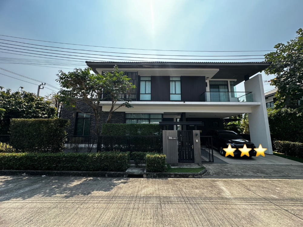 For RentHouseLadkrabang, Suwannaphum Airport : For Rent ⚜️ Single house, largest house model, 89 sq.w., Mantana Village, Wongwaen-Onnut 4