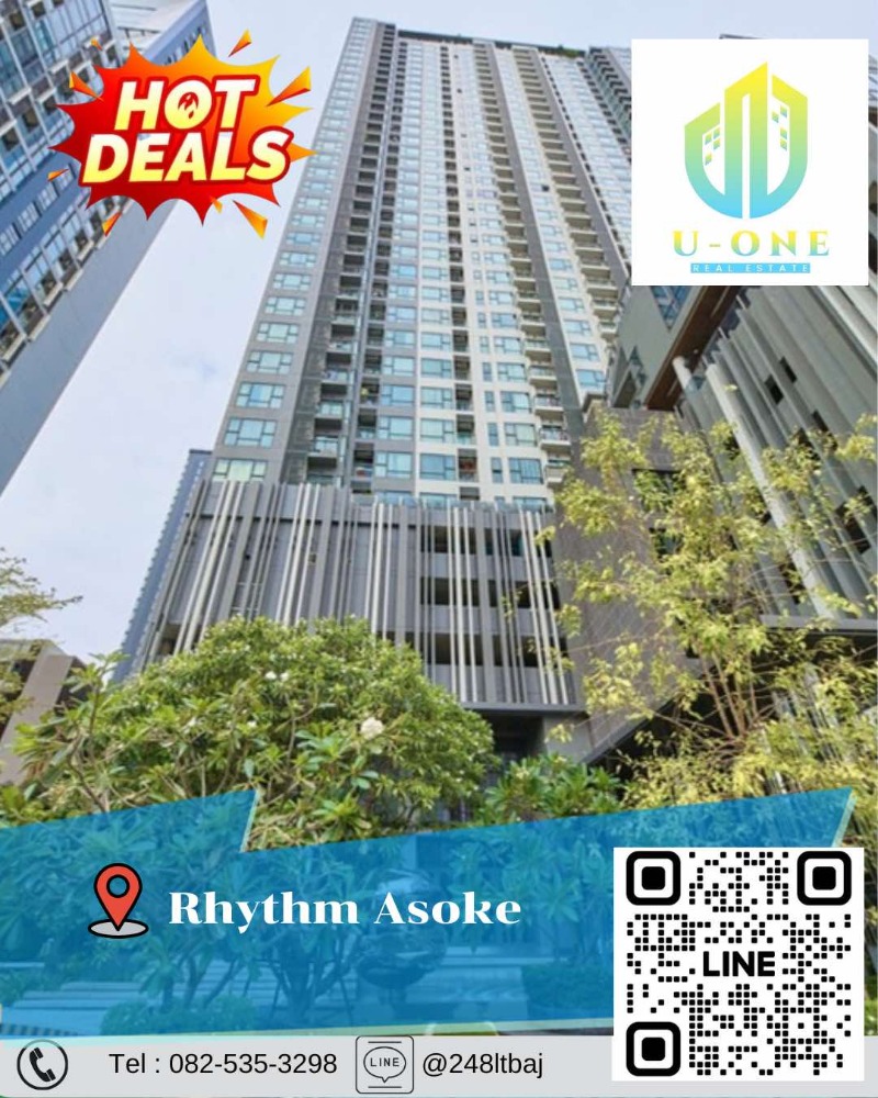 For SaleCondoRama9, Petchburi, RCA : 📍🔥 Rhythm Asoke Condo for sale