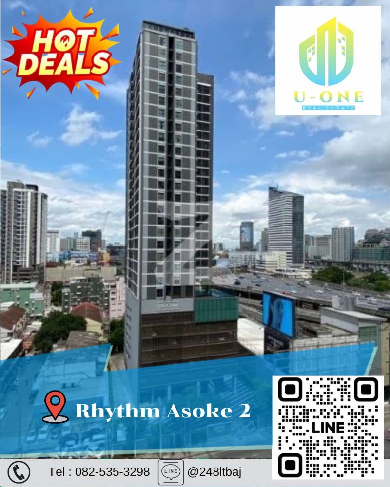 For SaleCondoRama9, Petchburi, RCA : 📍🔥 Condo for sale, Rhythm 2 (Rhythm Asoke 2)