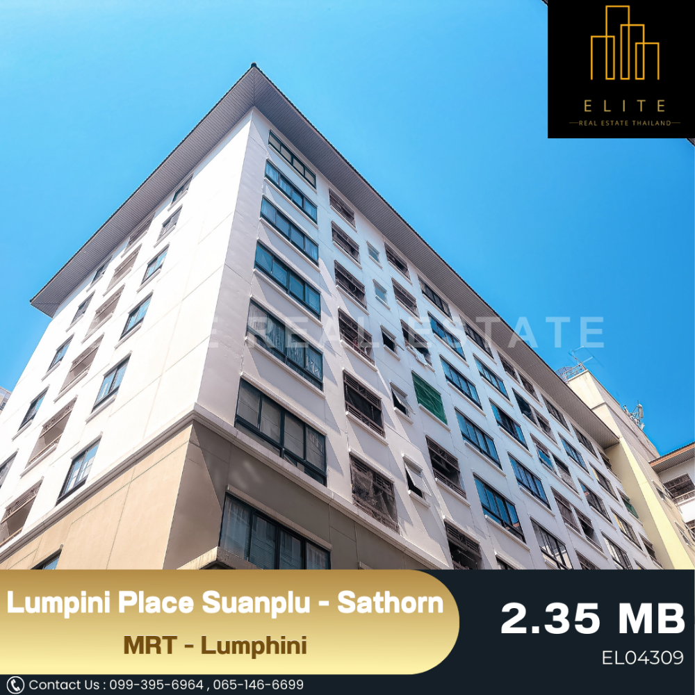 For SaleCondoSathorn, Narathiwat : 💥 Urgent sale !! Lumpini Place Suanplu - Sathorn has a real room, not eye -catching.