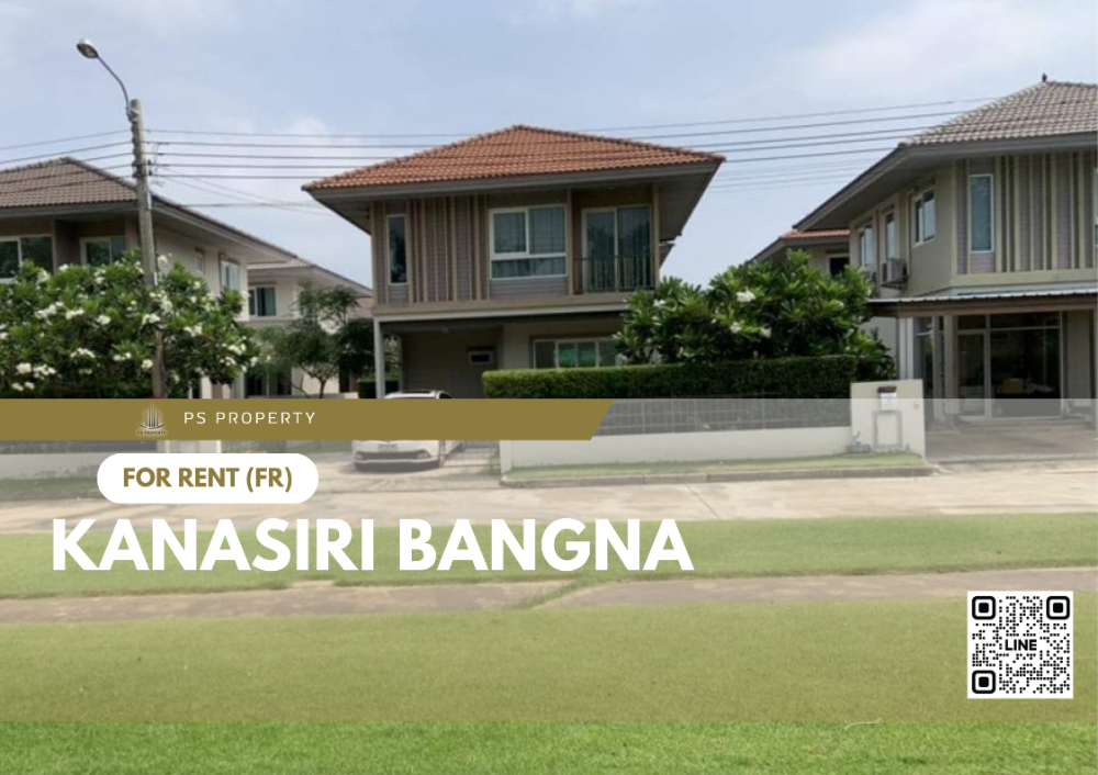 For RentHouseBangna, Bearing, Lasalle : Single house for rent ✨ Kanasiri Bangna ✨ 3 bedrooms, 2 bathrooms, near Central Bangna.