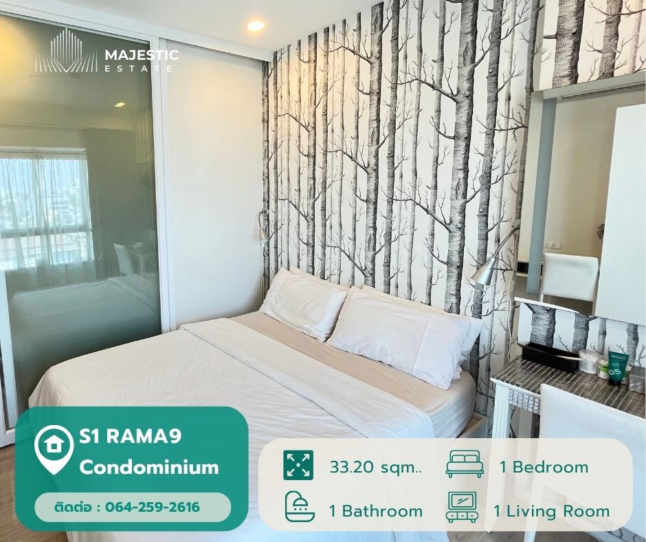 For SaleCondoPattanakan, Srinakarin : For Sale: S1 Rama 9 Condo – City View, Fully Furnished Ready to Move In