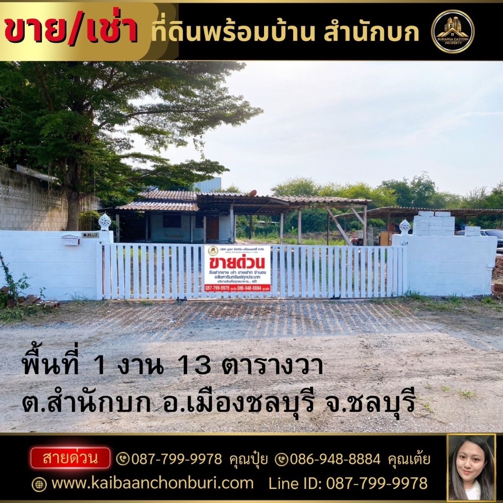 For RentLandPattaya, Bangsaen, Chonburi : Land for sale and rent in Chonburi, Samnak Bok, for rent 15,000 baht per month.