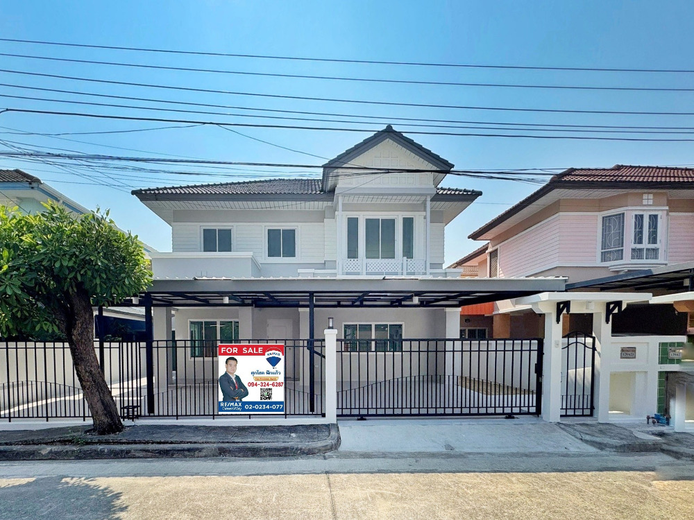 For SaleHouseRama5, Ratchapruek, Bangkruai : Detached house, new renovated! Perfect Place Rattanathibet-Sai Ma, only 1 km near MRT, ready to move in