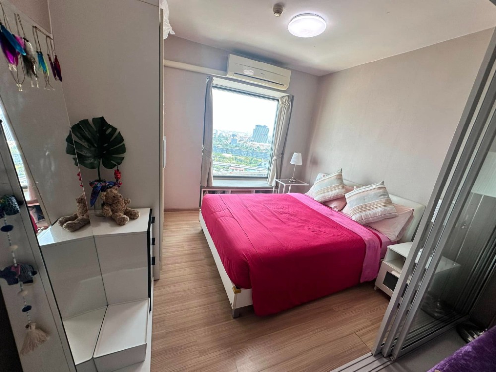 For RentCondoRamkhamhaeng, Hua Mak : 🔥FOR RENT & GT; & GT; Fuse Mobius Ramkhamhaeng Station & GT; Attached to the air-conditioned air train, Ramkhamhaeng, 30th floor, Building B, beautiful view, 29 sqm. Furniture and electrical appliances #LV-MO1346