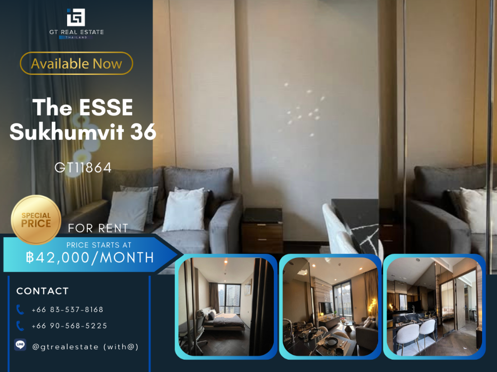 For RentCondoSukhumvit, Asoke, Thonglor : The Esses Sukhumvit 36 ​​condo, beautiful room, complete furniture. Ready to rent