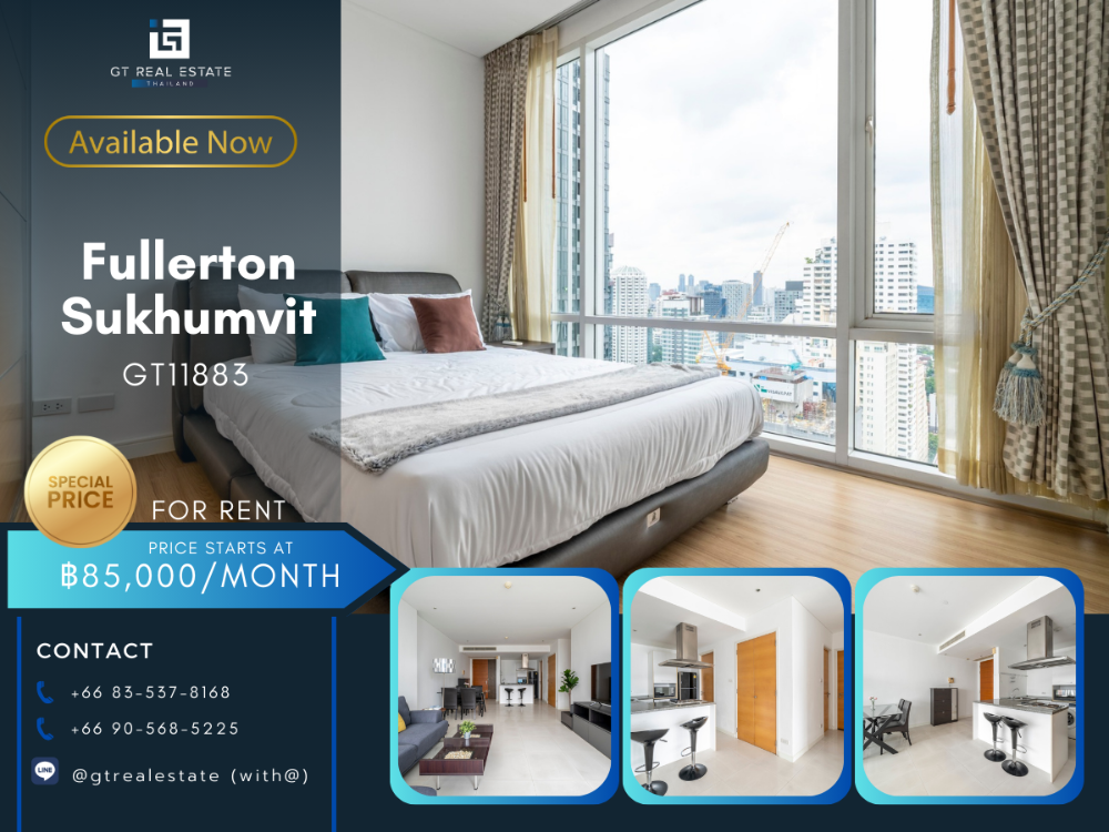 For RentCondoSukhumvit, Asoke, Thonglor : Condo Fullerton Sukhumvit. Beautiful room, complete furniture. Ready to rent