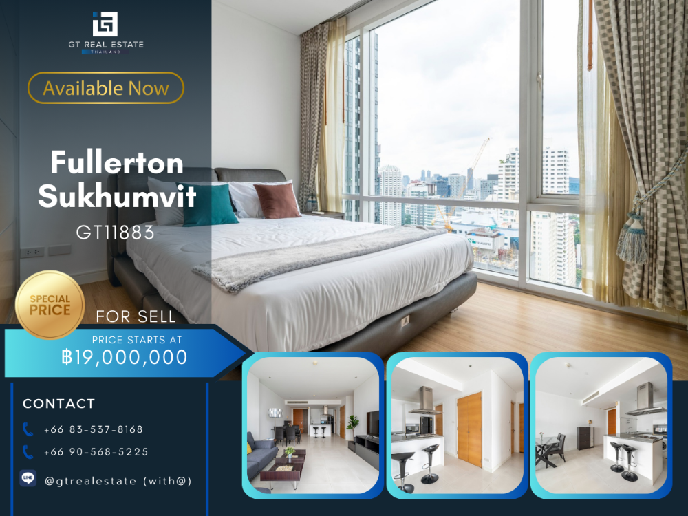 For SaleCondoSukhumvit, Asoke, Thonglor : Condo Fullerton Sukhumvit. Beautiful room, complete furniture.