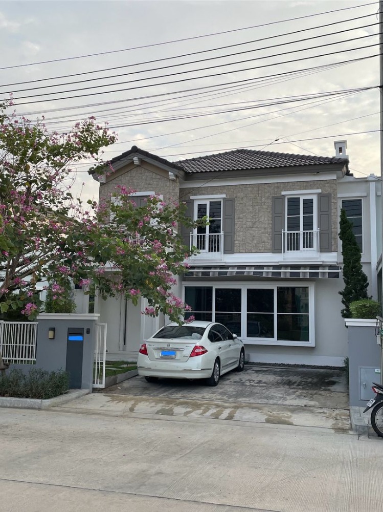 For RentHouseBangna, Bearing, Lasalle : Rent 44 Sq. 2 beds, 3 water, 2 -story twin house, Anan Ramkhamhaeng 2