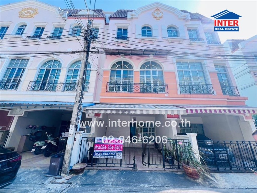 For SaleTownhouseOnnut, Udomsuk : 3 -story townhouse, 20 sq.w. Village, Lucerene, Sukhumvit (Onnut 46) Soi Sukhumvit 77 (Soi Onnut 46) Sukhumvit 77 Road, On Nut 46 Road, Suan Luang District, Bangkok