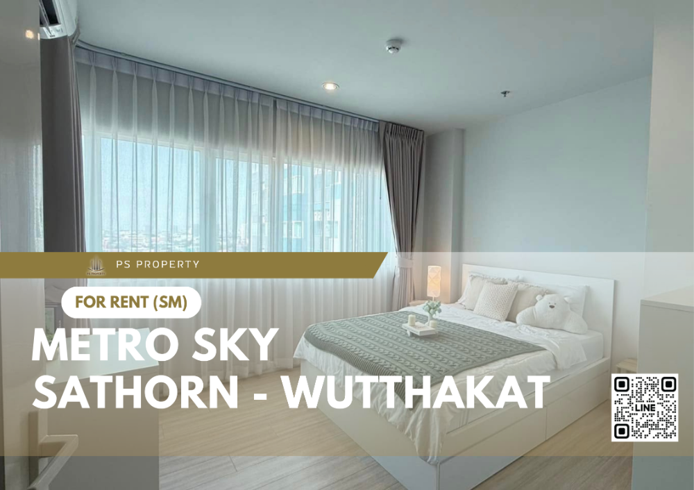 For RentCondoThaphra, Talat Phlu, Wutthakat : For rent 📍 Metro Sky Sathorn - Wutthakat 📍 Complete furniture and electrical appliances, near BTS Wutthakat.