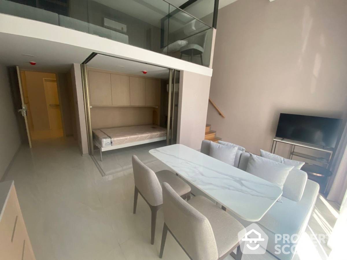 For SaleCondoSukhumvit, Asoke, Thonglor : 1-BR Duplex at Walden Asoke near MRT Sukhumvit