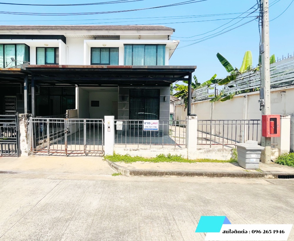 For SaleTownhouseNonthaburi, Bang Yai, Bangbuathong : 2 -story townhome for sale #Rim ** The house is ready to stay in The Villa Bang Bua Thong ++. Good location on Kanchanaphisek Road (Outer Ring Road) near the Purple Line.