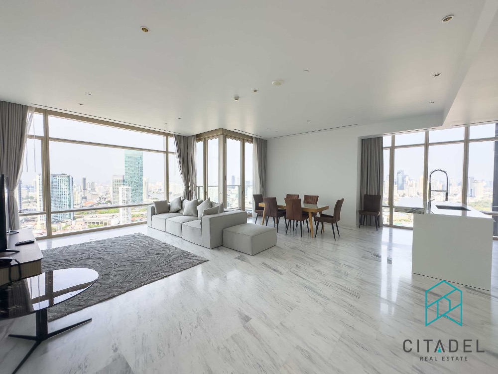 For RentCondoSathorn, Narathiwat : Four Seasons Private Residences - Fully Furnished 3 Beds Condo for Rent!